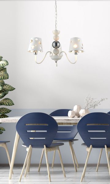 Żyrandol Batley Biały 3 zdjęcie 2