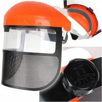 MASKA OSŁONA TWARZY SIATKA + SZYBA PCV PRZYŁBICA DO KOSZENIA PIŁA KOSA