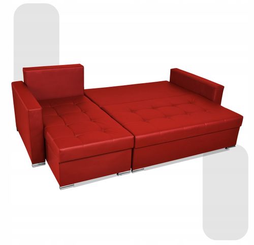 Narożnik rozkładany z funkcją spania ekoskóra Varius rogówka Family Meble na Arena.pl