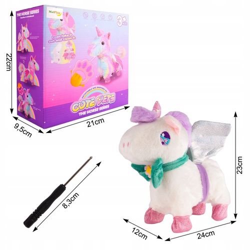 JEDNOROŻEC INTERAKTYWNY MASKOTKA KONIK CHODZI NA SMYCZY NA BATERIĘ na Arena.pl