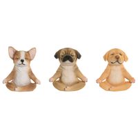 Figurka Dekoracyjna Home ESPRIT Brązowy Pies 14,5 X 9,5 X 16 CM (3 Sztuk)