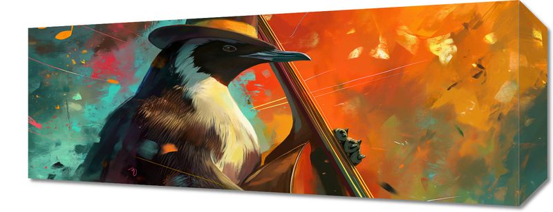 Obraz 50x20cm Pingwinia Nuta zdjęcie 1