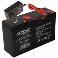 AKUMULATOR ŻELOWY AGM 6V 15Ah (WYMIAR 14Ah) MOCNY AUTKO ŁADOWARKA 6V 2A