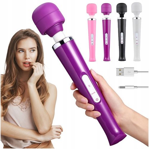 MASAŻER ŁECHTACZKI MOCNY WIBRATOR DO ORGAZMÓW MAGICZNA RÓŻDŻKA MAGIC WAND na Arena.pl