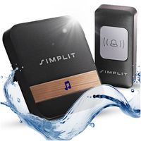 DZWONEK BEZPRZEWODOWY BEZBATERYJNY DO DRZWI FURTKI WODOODPORNY IP44 200M