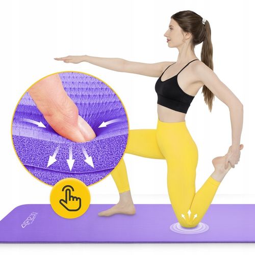 MATA DO ĆWICZEŃ JOGI GIMNASTYCZNA TRENINGOWA FITNESS KARIMATA GRUBA 1,5 CM na Arena.pl
