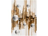 50X70CM MIASTO ZE SNU BRĄZACH OBRAZ PION ŚCIAN