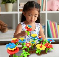 KLOCKI KONSTRUKCYJNE KWIATY 272 ELEMENTY KREATYWNY ZESTAW W PUDEŁKU PREZENT