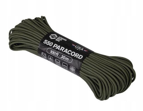 Linka lina taktyczna Atwood Rope MFG 550 Paracord 30 m do 250 kg Olive Drab na Arena.pl
