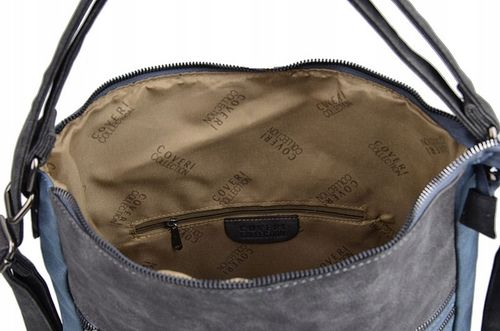 COVERI TOREBKA damska WOREK PLECAK A4 kieszonki 2 W 1 niebieski SZARY na Arena.pl