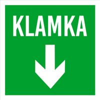 Tablica ewakuacyjna informacyjna grawer 10x10 cm Znak Ciągnąć klamka