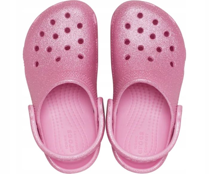 Dziecięce Buty Chodaki Crocs Classic Glitter Kids 206992 Clog 25-26 zdjęcie 6