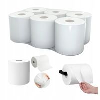 Ręczniki Papierowe Dwuwarstwowe Czyściwo Celuluzowe Białe XXL 100 m 6