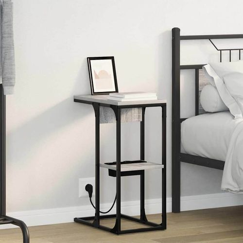 Stolik nocny Szary sonoma 41.5 x 26 x 60.5 cm na Arena.pl