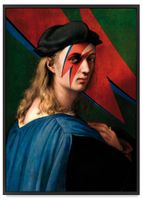 Plakat david bowie stary portret pop art 61x91 cm w czarnej ramie