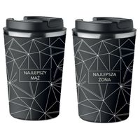Komplet 2 KUBKÓW TERMICZNYCH  Premium MĄŻ ŻONA ŚLUB prezent 350ml KT_067
