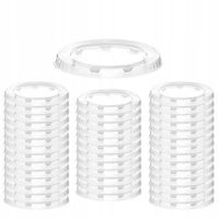 WIECZKA PŁASKIE TRANSPARENTNE PET BEZ OTWORU 82 MM (78) 50 SZT KGL