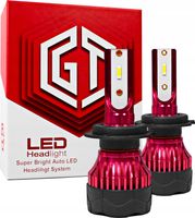 ŻARÓWKI LED H7 GT COB +300% SUPER MOCNA ŻARÓWKA 16000lm 12V 24V Zimna Biel