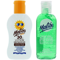 Malibu Balsam Ochronny Dla Dzieci SPF30 100ml + Aloe Po Opalaniu 100ml