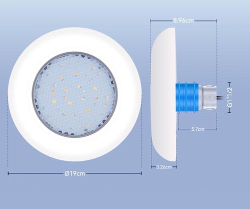 Reflektor LED basenowy LyLmLe 12W IP68 12V Ø190 mm 2 kolory (3000K/6000K) na Arena.pl