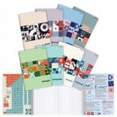 8x Zeszyty tematyczne przedmiotowe zeszyt ZE ŚCIĄGĄ zestaw szkolny A5 60k