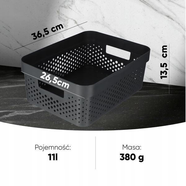Curver Pojemnik Pudełko Ażurowe Eko 11 L Szary zdjęcie 7
