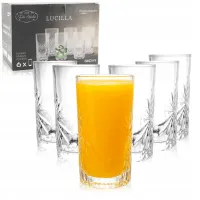 SZKLANKI DO DRINKÓW I SOKÓW 360 ML ZESTAW 6 SZT GRUBE SZKŁO UNIWERSALNE