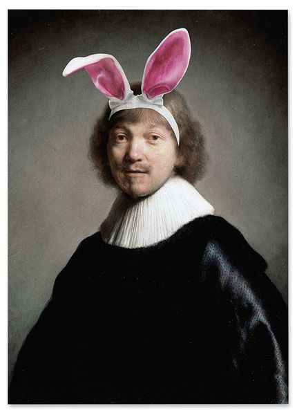 Plakat króliczek rembrandt 50x70 cm zdjęcie 1