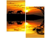 60X60CM AFRYKA DWU OBRAZ ŚCIAN