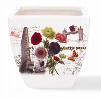 Osłonka ceramiczna doniczka ogród balkon taras