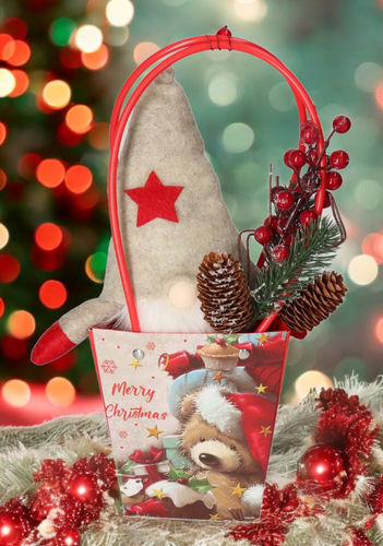 TOREBKA NA KWIATY ŚWIĄTECZNA NA PREZENT UPOMINEK na Arena.pl