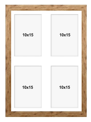 Ramka na 4 zdjęcia Hekla 30x40x4 MDF galeria naturalny 1szt. na Arena.pl