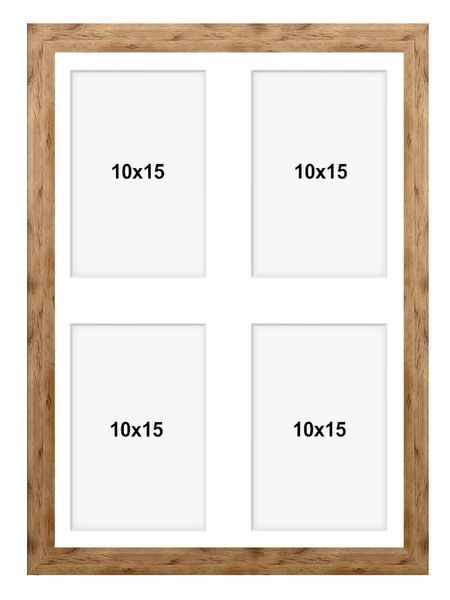 Ramka na 4 zdjęcia Hekla 30x40x4 MDF galeria naturalny 1szt. zdjęcie 3