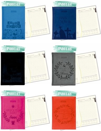 Stylowy kalendarz twoje imię napis książkowy A5 2026 grawer terminarz na Arena.pl