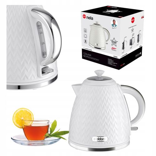 CZAJNIK ELEKTRYCZNY BEZPRZEWODOWY 1,7l C265 ELDOM BIAŁY na Arena.pl
