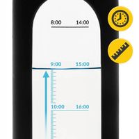 BUTELKA NA WODĘ szklana 4FIZJO 750 ml bidon wielorazowy - czarny