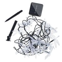 LAMPKI OGRODOWE SOLARNE WAŻKI 6,5M 30LED CIEPŁY BIAŁY WYSOKA J