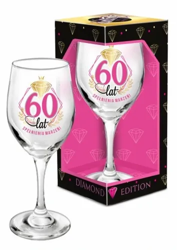 Prezent Na 60 Urodziny Dla Kobiety Kieliszek Do Wina Z Okazji 60 Urodzin na Arena.pl