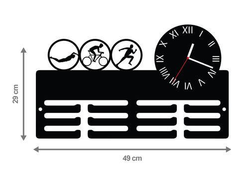 Wieszak na medale z zegarem TRI twoje imię dowolny tekst 443.1 na Arena.pl