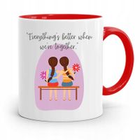 Kubek Czerwony Przyjaciela Friends Forever Prezent Z Nadrukiem Ze Zdjęciem