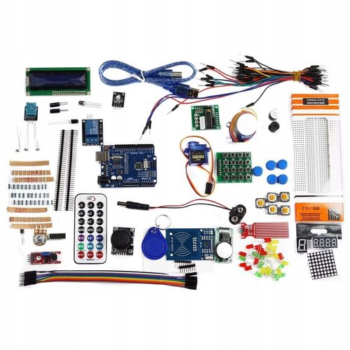 Zestaw XXL do nauki programowania zgodny z Arduino UNO w pudełku + naklejka na Arena.pl