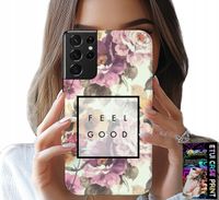 ETUI DO SAMSUNG GALAXY S21 Ultra - KWIATISTY WZÓR, MODNE DAMSKIE + FOLIA