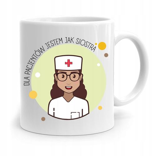 Kubek Prezent Dla Pielęgniarki Jestem Jak Siostra Z Nadrukiem Ze Zdjęciem na Arena.pl