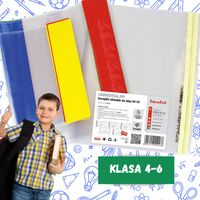 OKŁADKI NA KSIĄŻKI 4-6 ZESTAW okładek na książki do klas 4-6 komplet 10 szt