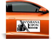 Magnes na samochód reklama magnetyczna 60x30cm WYMIANA OPON różne wzory