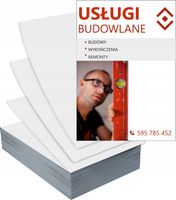 Ulotki A6 5000szt reklamowe firmowe duży wybór wzorów USŁUGI BUDOWLANE