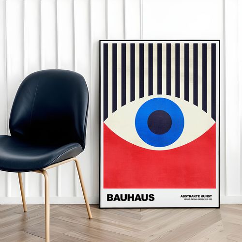 Plakat oko bauhaus 50x70 cm w czarnej ramie na Arena.pl