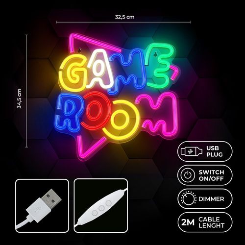 Neon PLEXI LED GAME ROOM multikolor NNE20 Neolia na Arena.pl