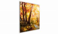 OBRAZ NA SZKLE KWADRATOWY 50x50cm 123 Złota jesień