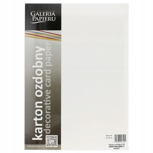 karton ozdobny kratka biały (20) 240g na Arena.pl